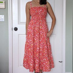 JCrew size XS coral colored cotton sundress